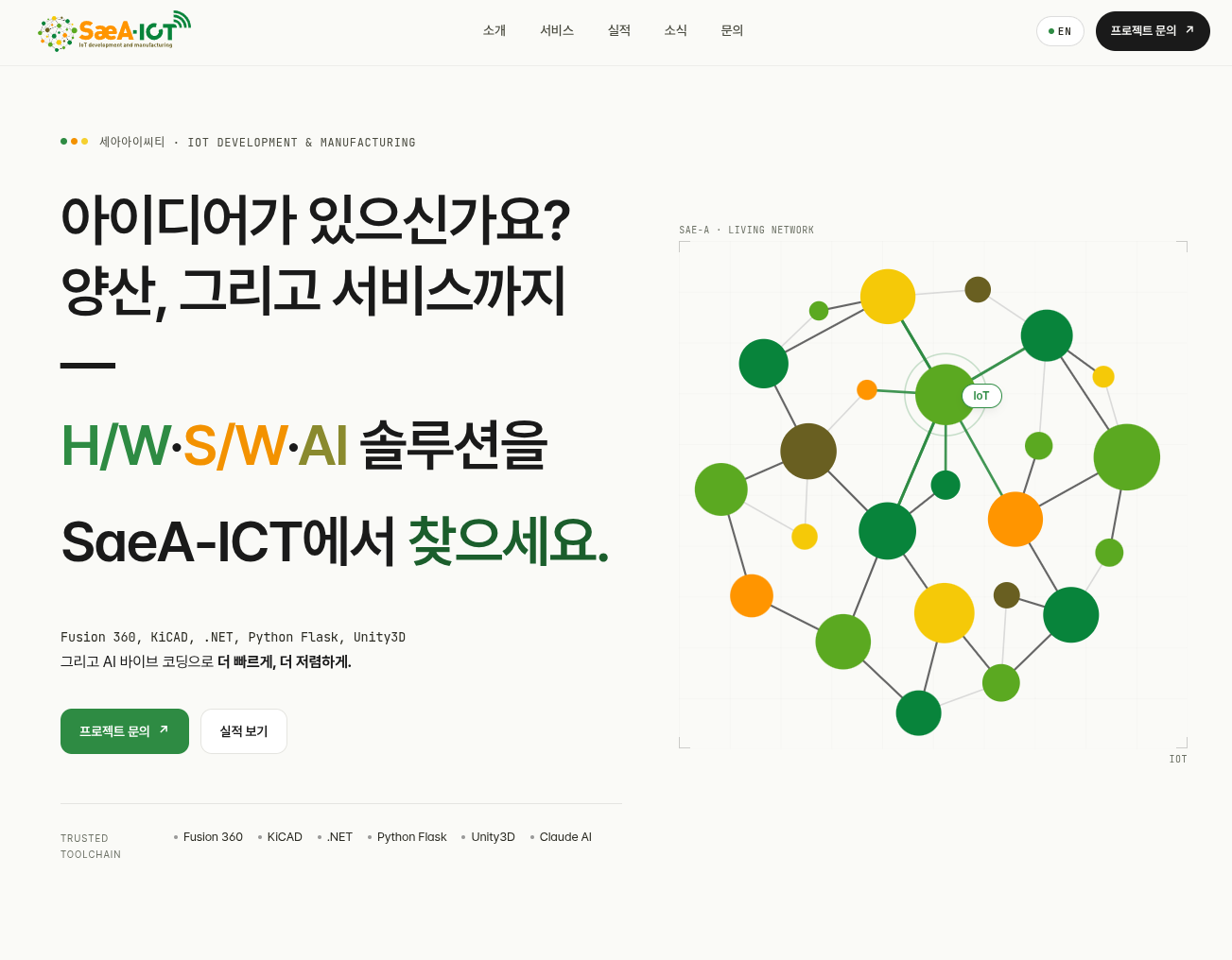 Newly developed SaeA-ICT website